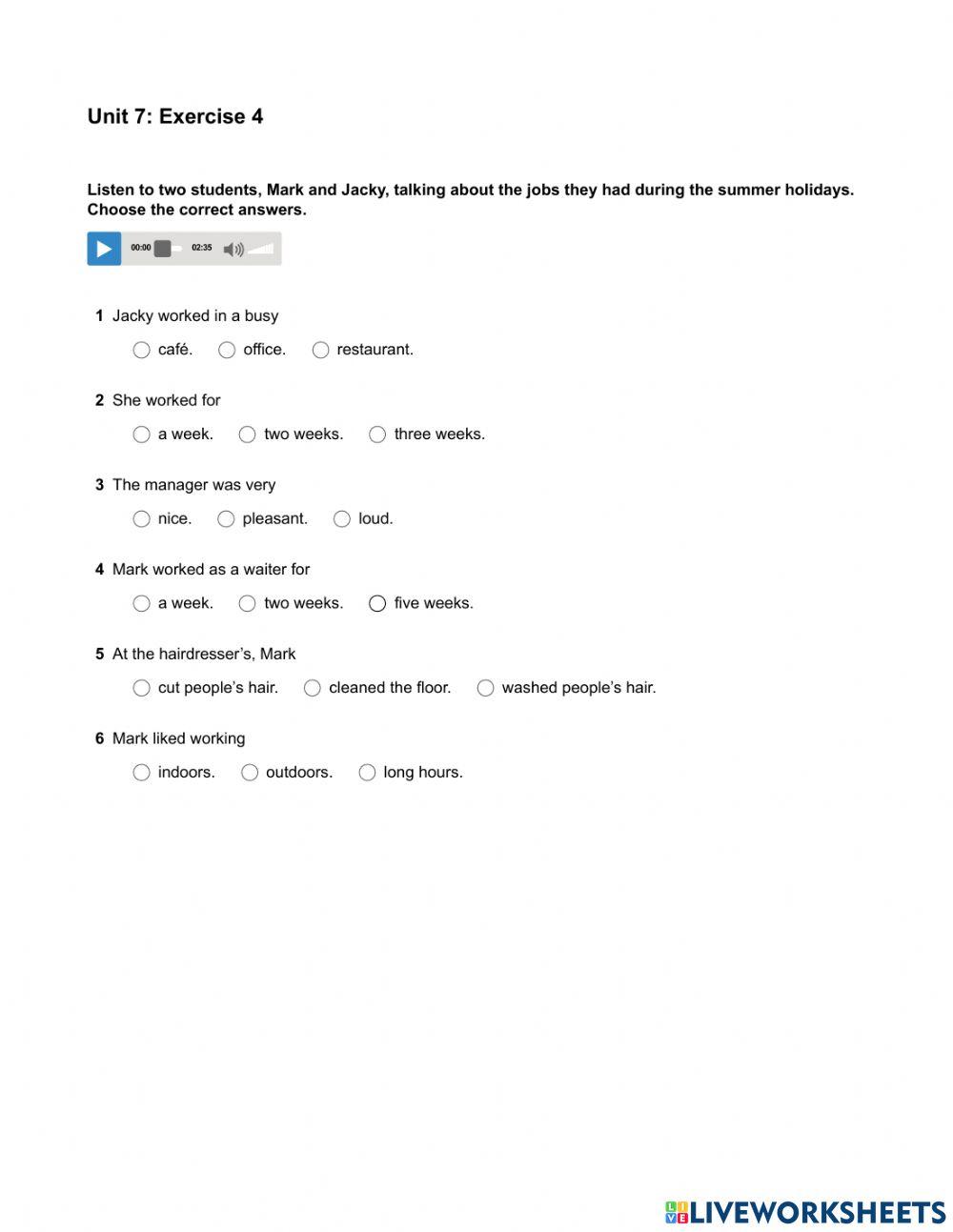 Mindset Foundation - Languague Builder Skills Modules - Unit 7 Ex4