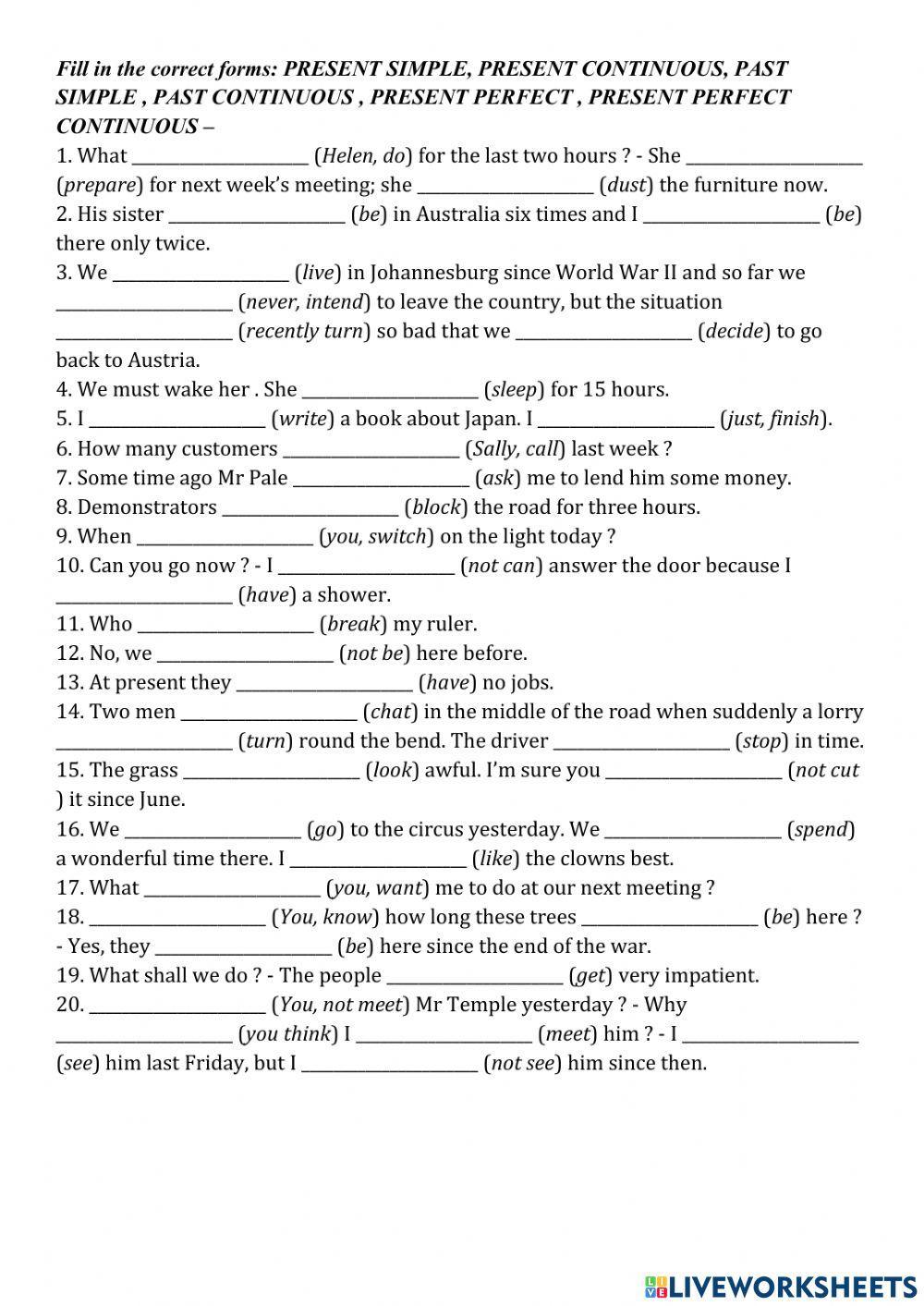 mixed-tenses-10-worksheet-live-worksheets