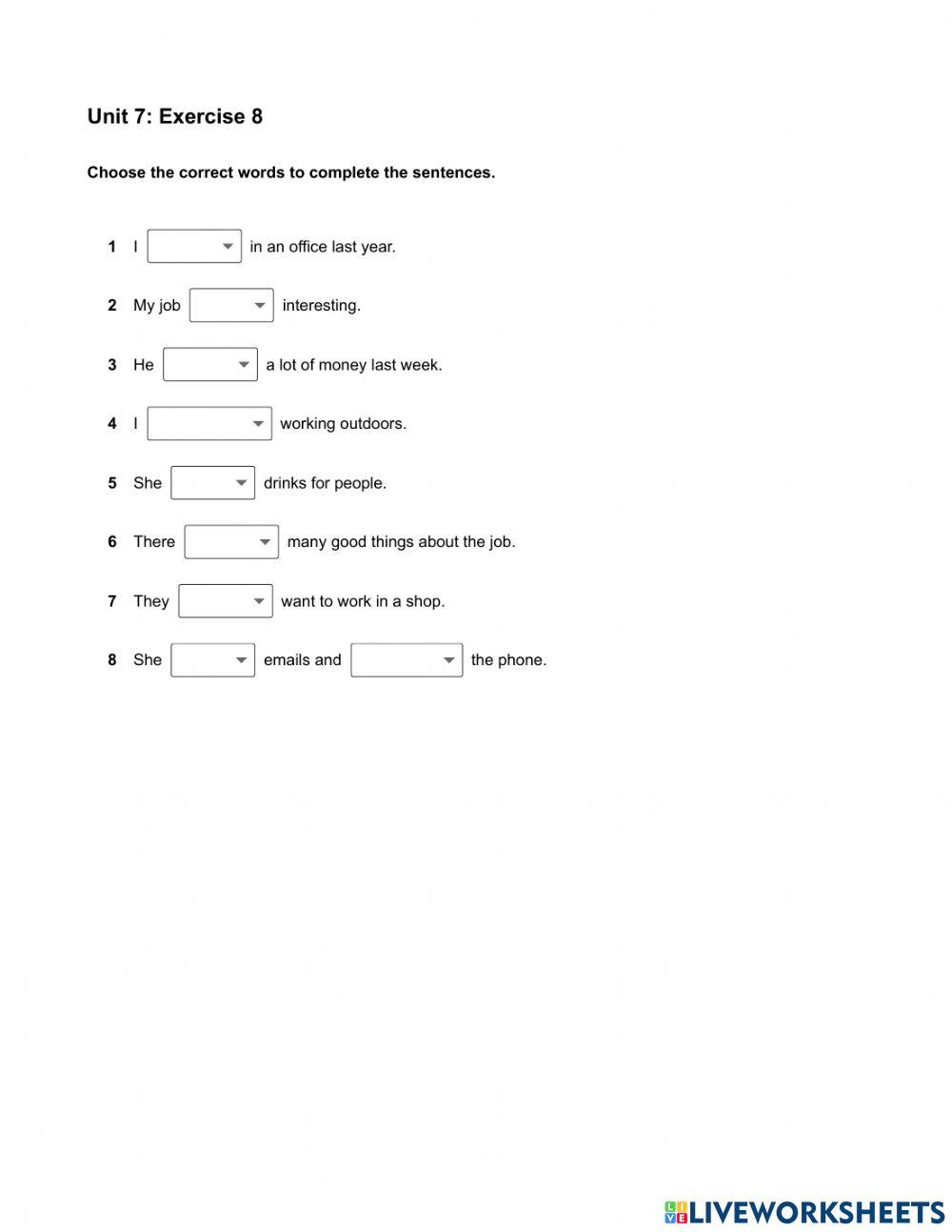 Mindset Foundation - Languague Builder Skills Modules - Unit 7 Ex8