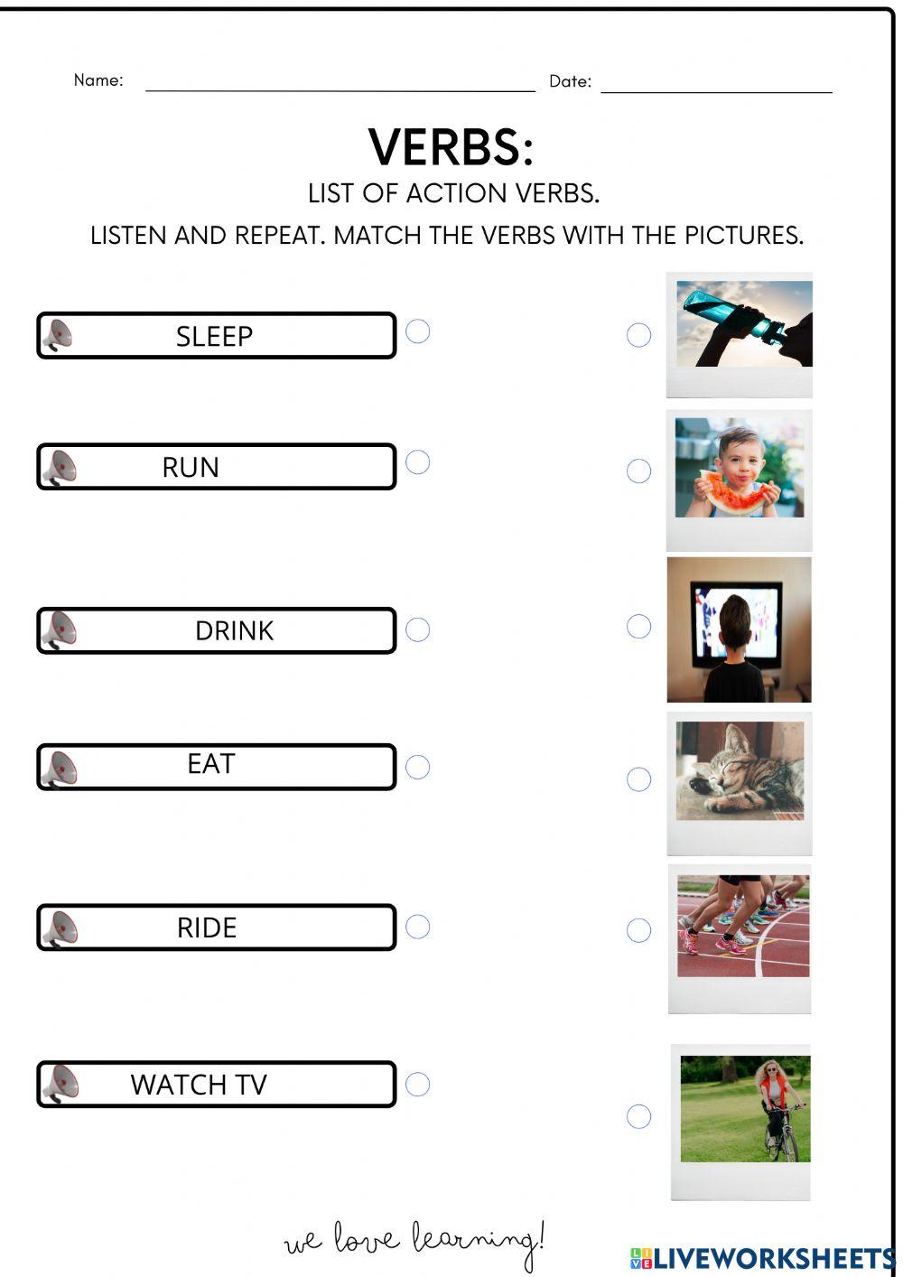 What do you like to do? VERBS.