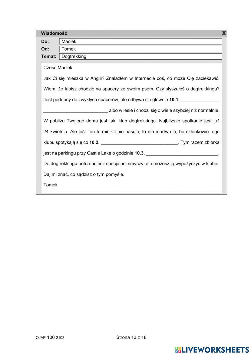 Egzamin ósmoklasisty 03.2021 part 2