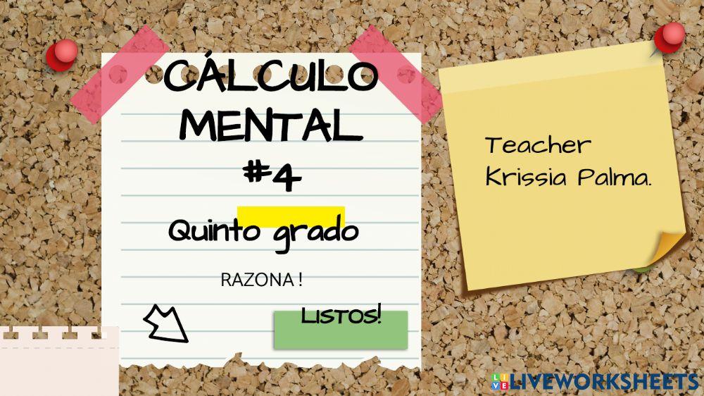 Problemas De Calculo Mental Para Quinto Grado www.liveworksheets.com