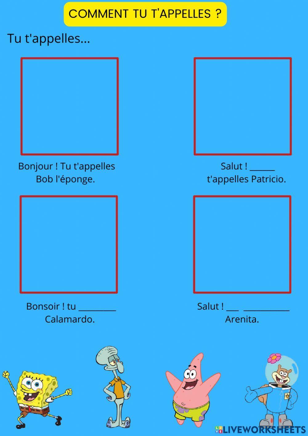 Comment tu t'appelles