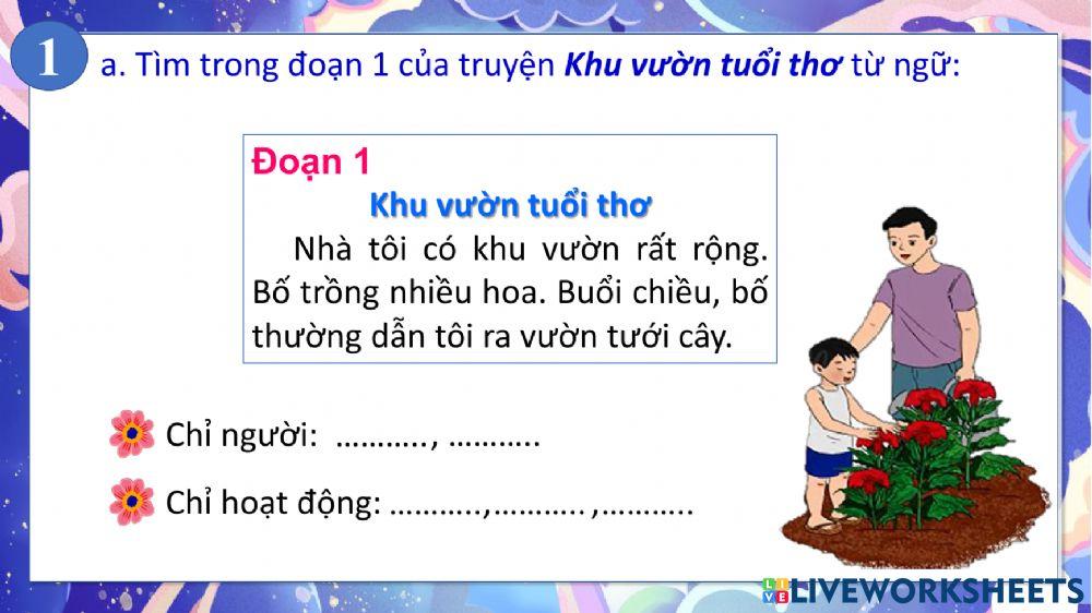 Tuần 19: Từ chỉ người, chỉ hoạt động. Dấu chấm than. MRVT Nơi chốn thân quen.