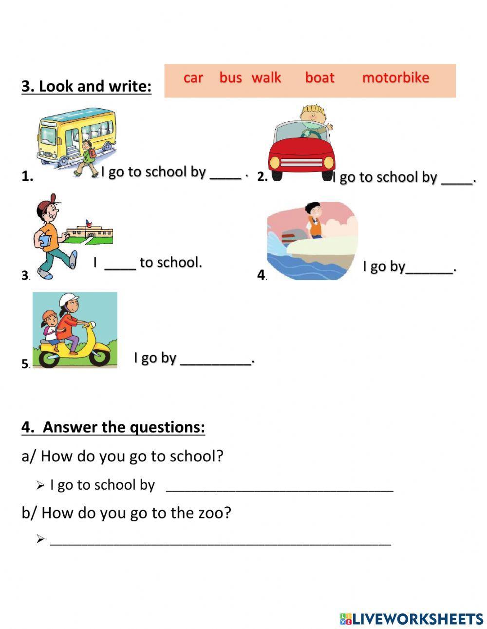 G2 U4 I go to school by bus