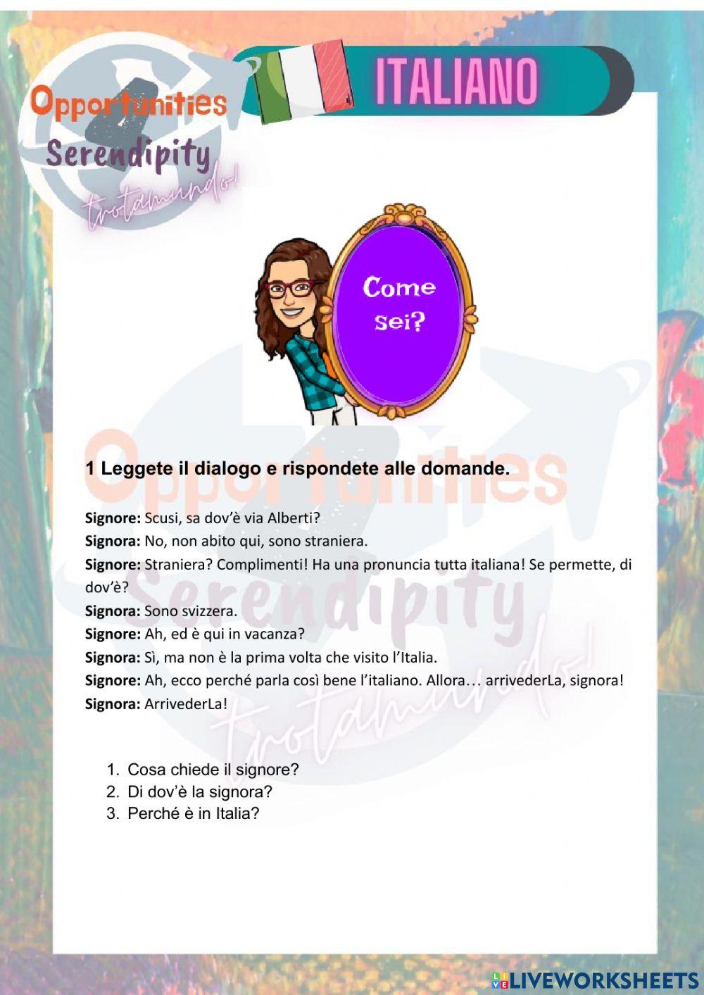 Progetto italiano clase 6