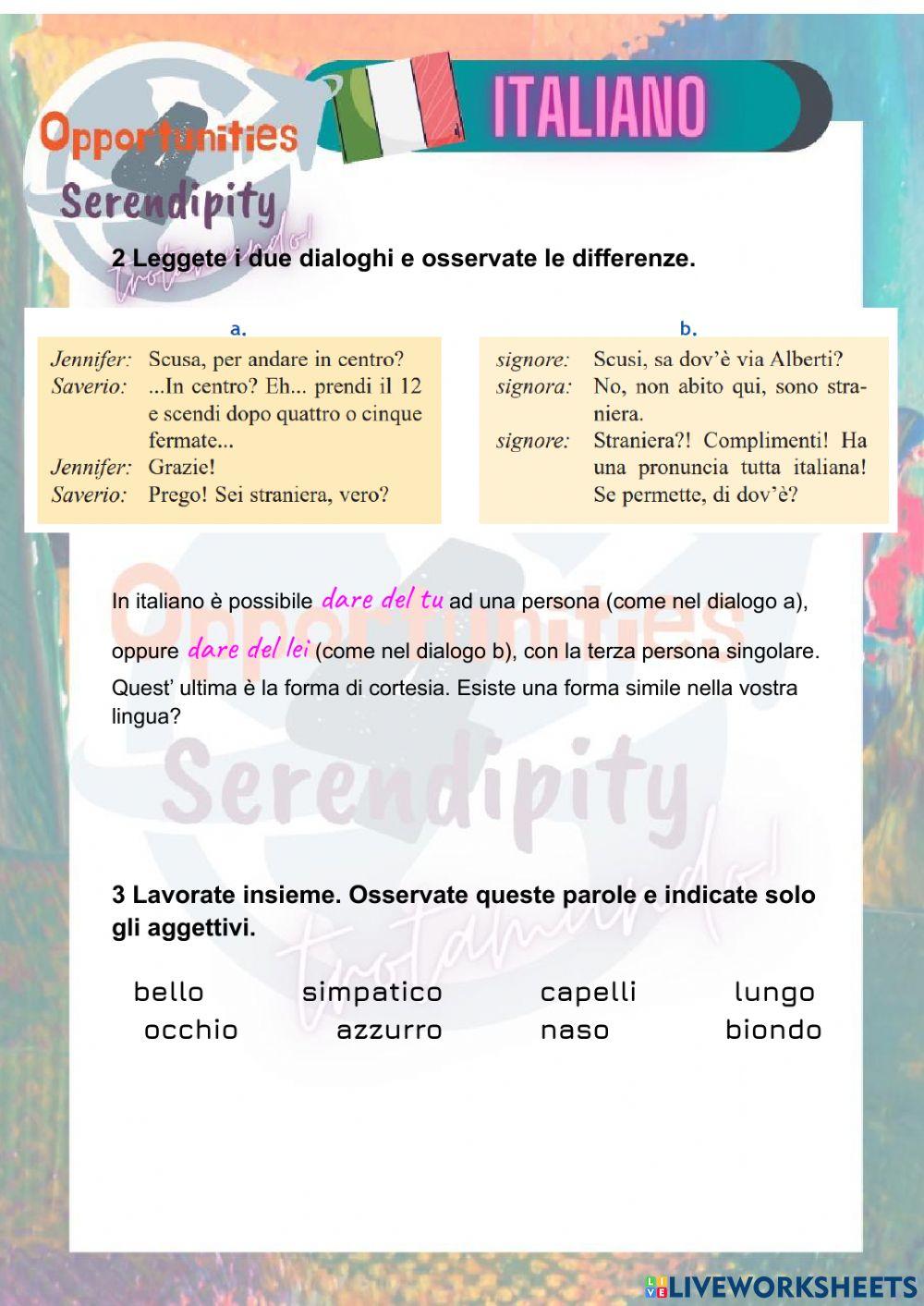 Progetto italiano clase 6