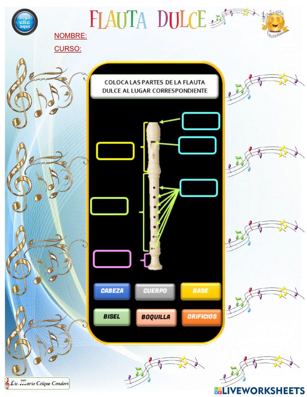 FLAUTA DULCE (PARTES - DIGITACIÓN)