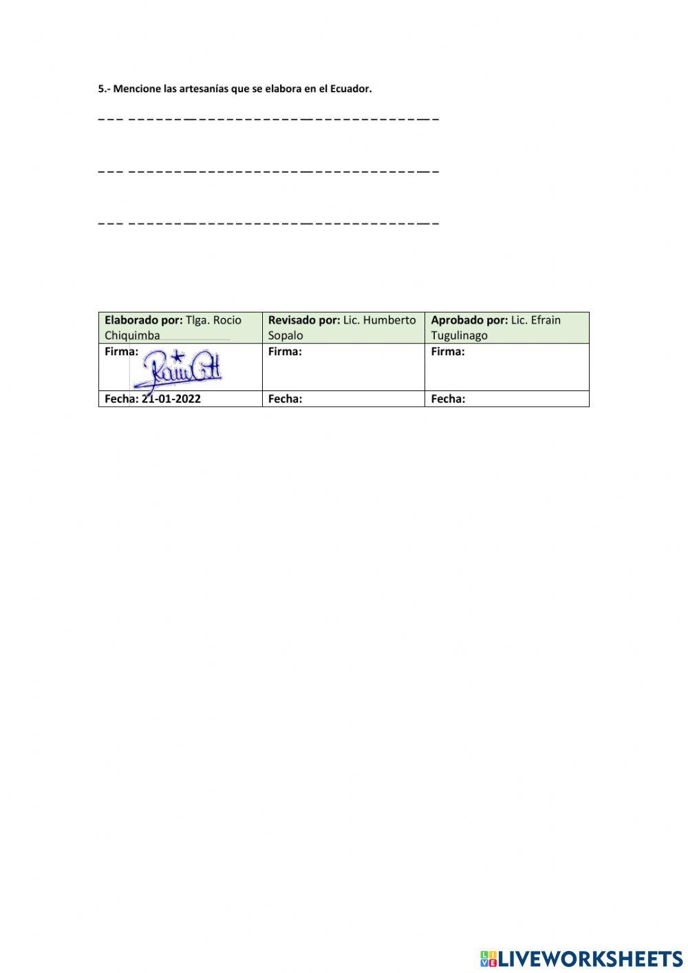 Prueba de educacion cultural artistica