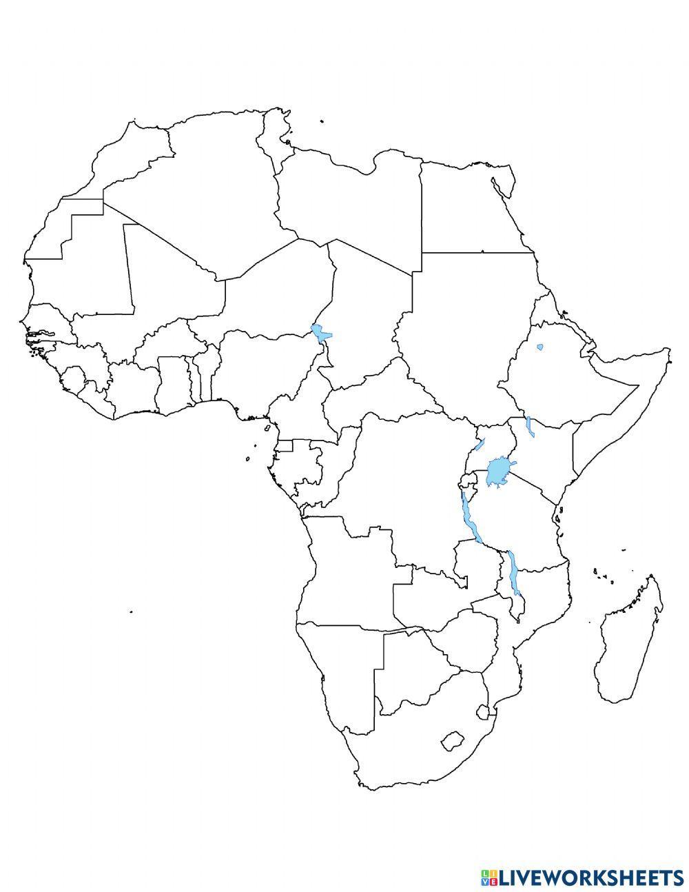 África Mapa En Blanco De Los Países