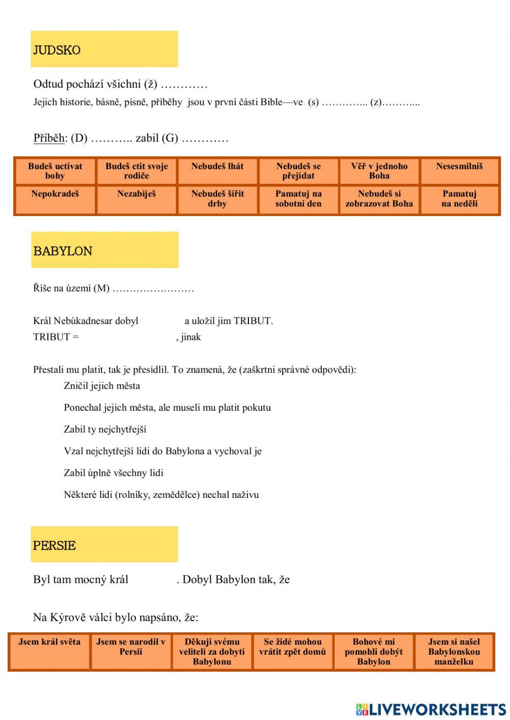 Staroorientální státy - velké opakování 01