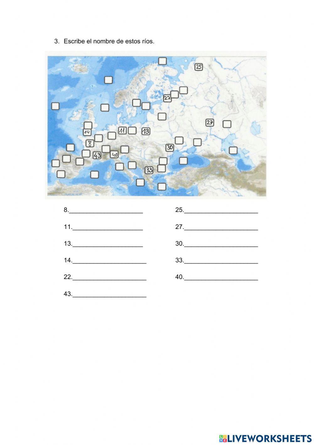 Ríos de España y Europa
