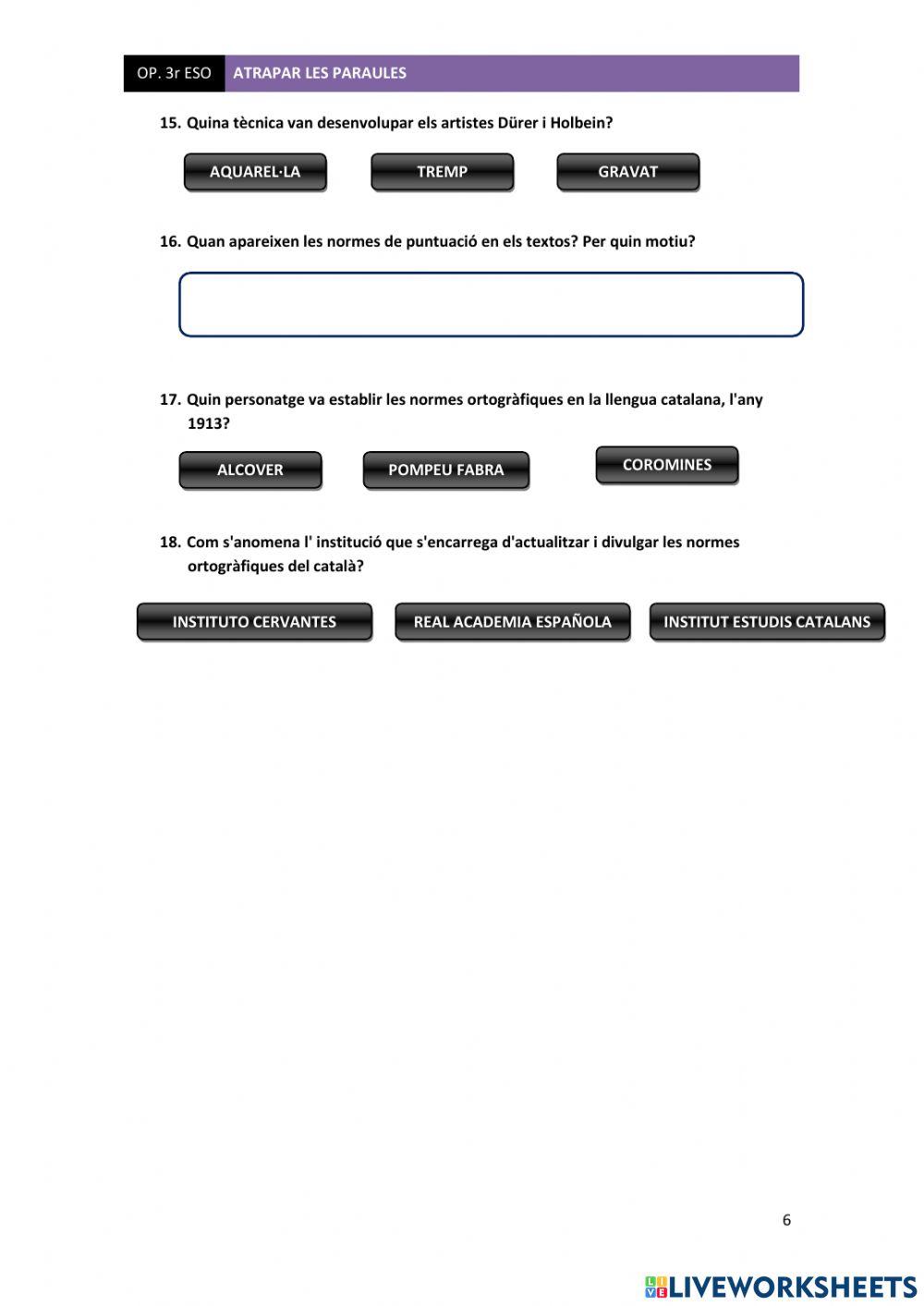 Atrapar les paraules