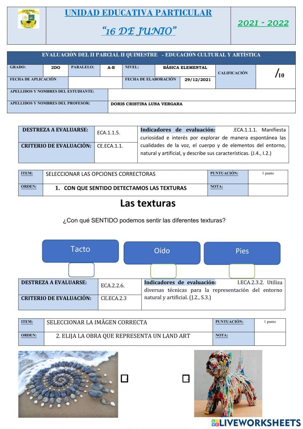 Evaluaciòn iip iiq segundo