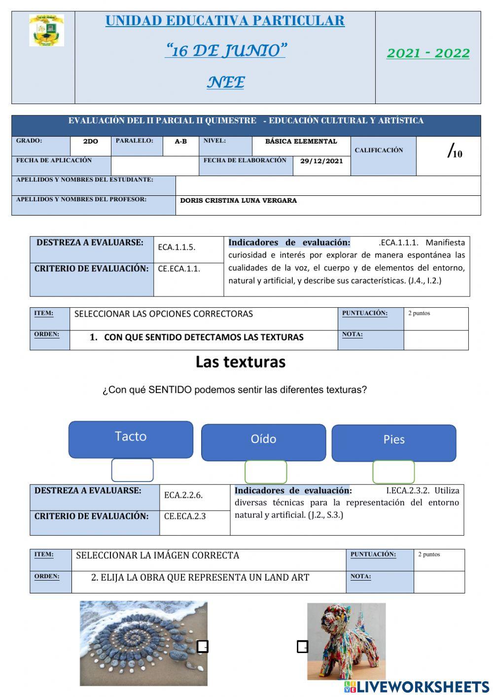 Evaluaciòn iip ii q nee