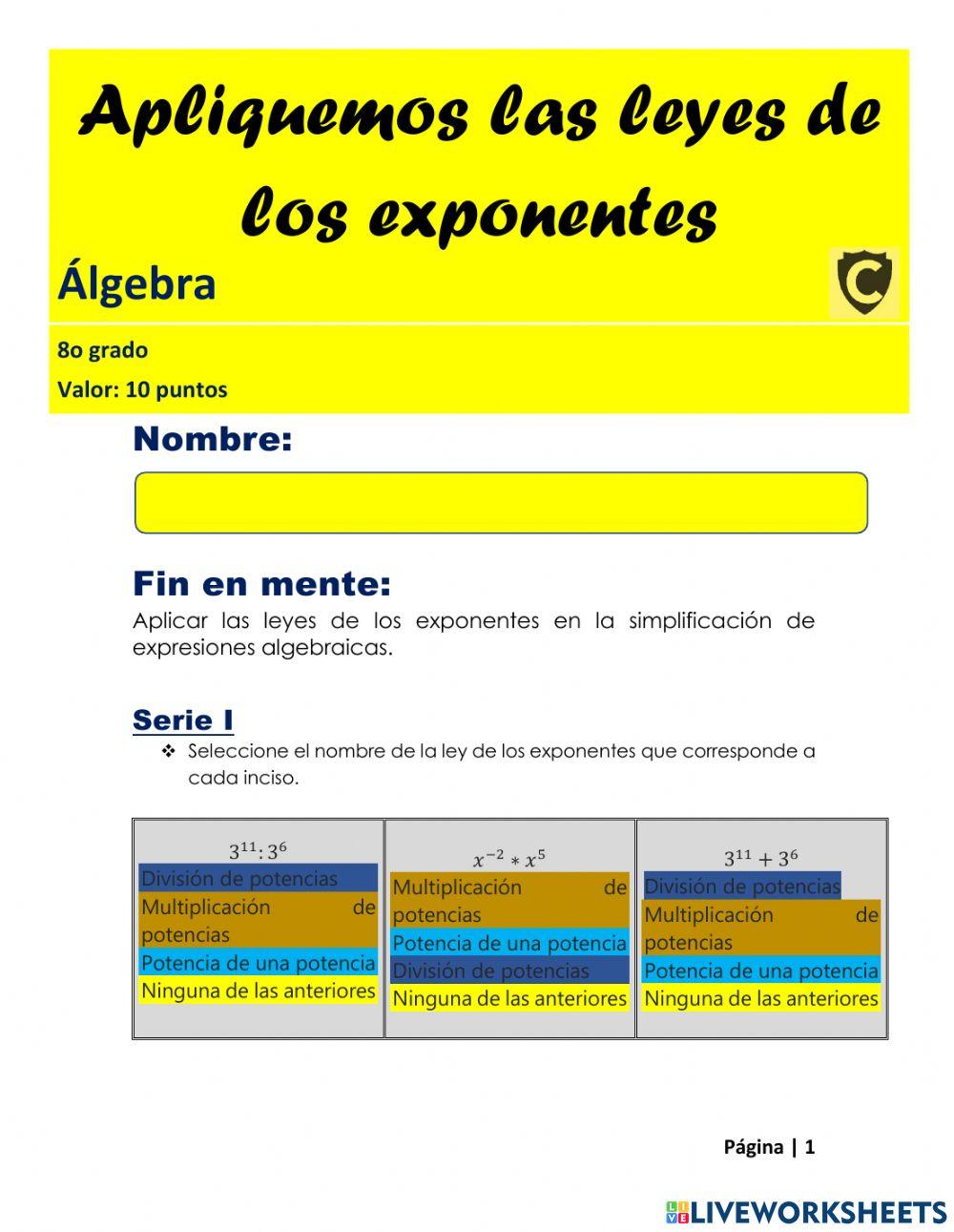 Leyes de los radicales