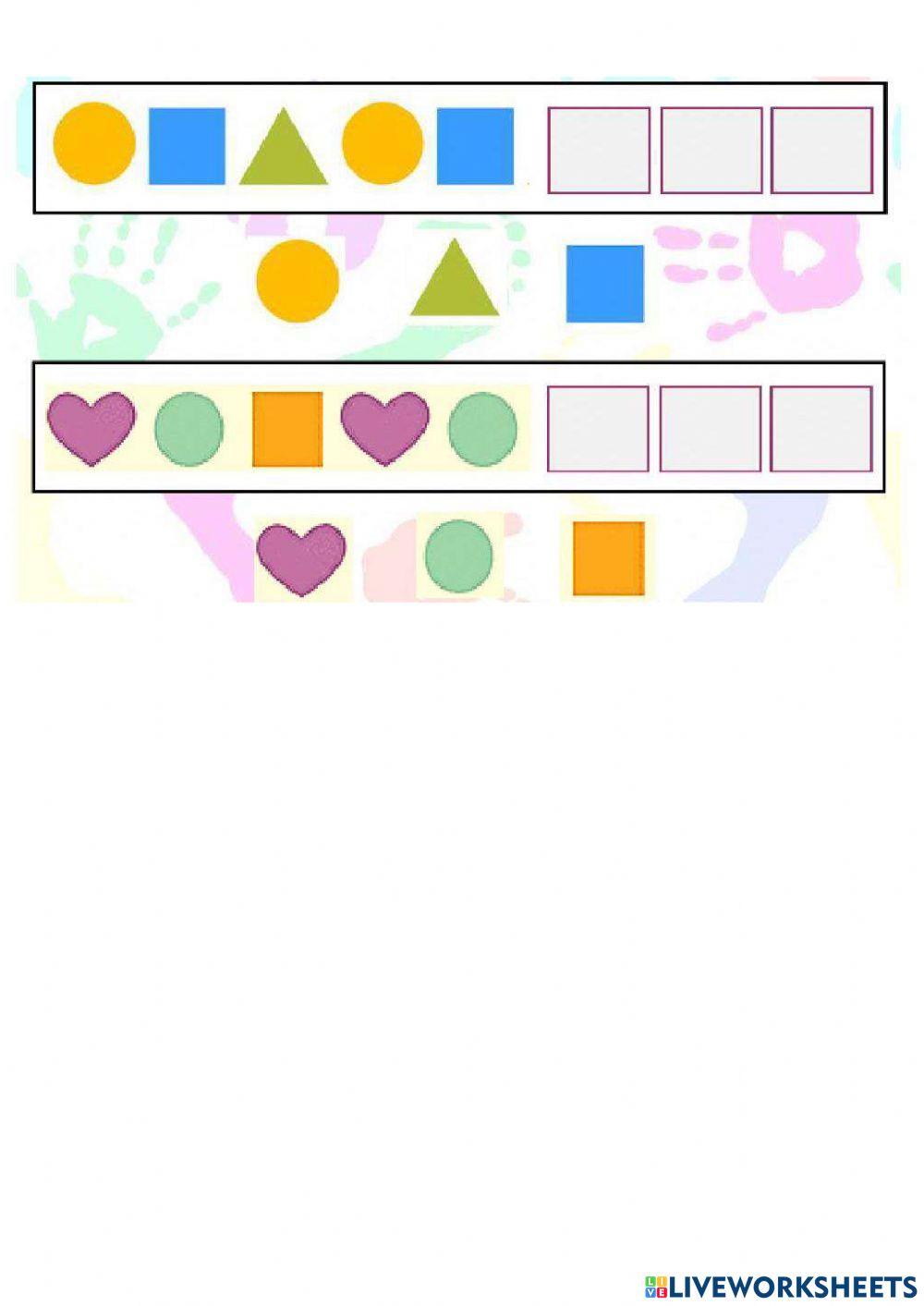 Patrones con objetos y figuras