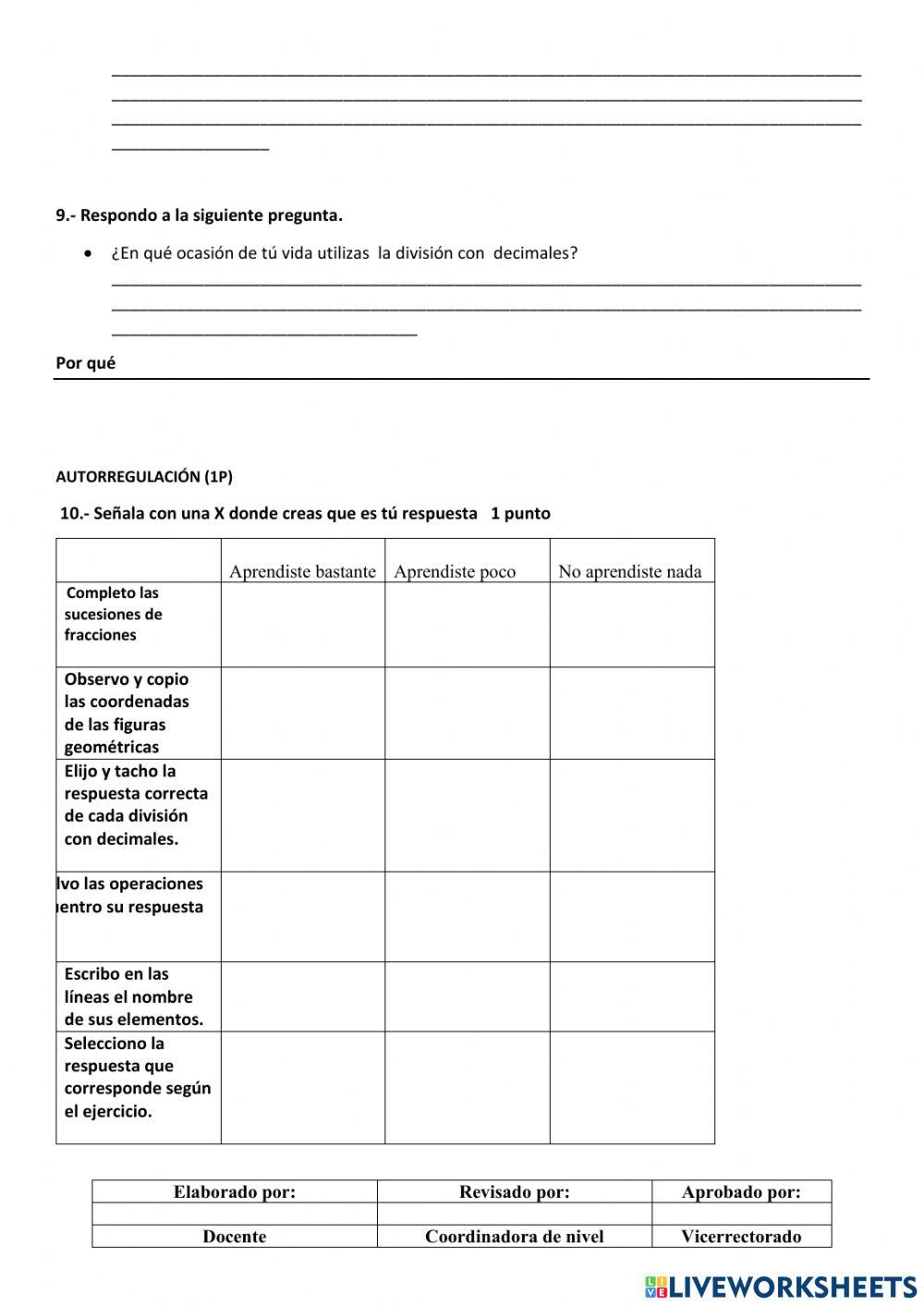 Evaluacion Quimestral