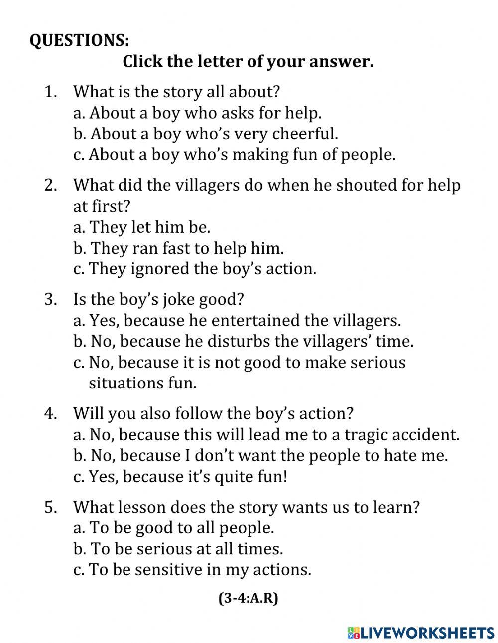 The Boy Who Cried Wolf