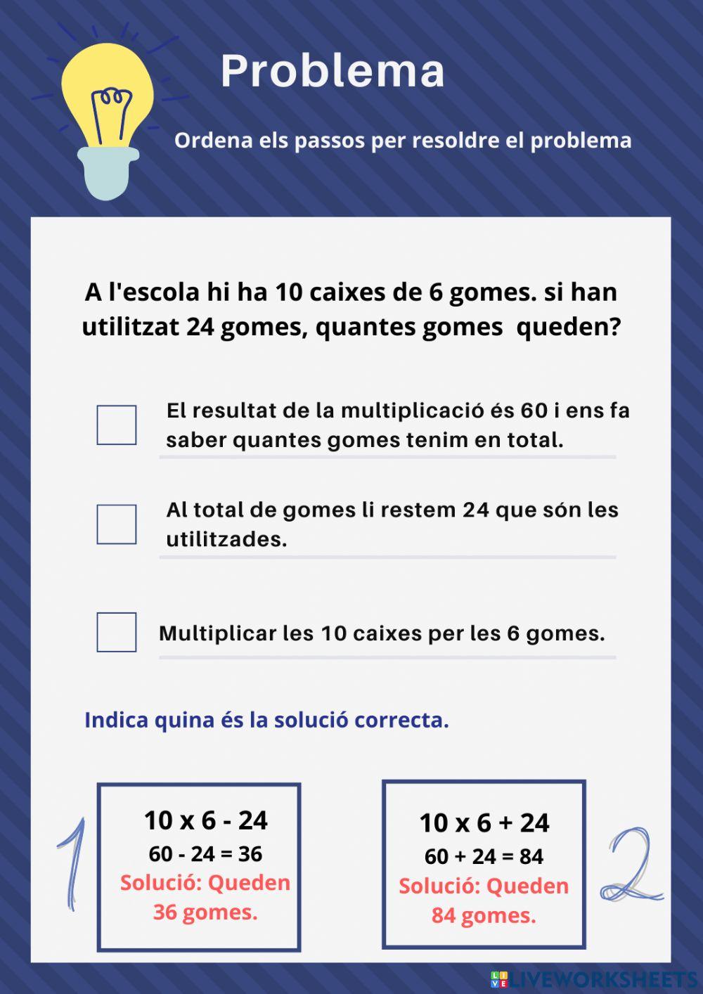 Pbroblema operacions combinades