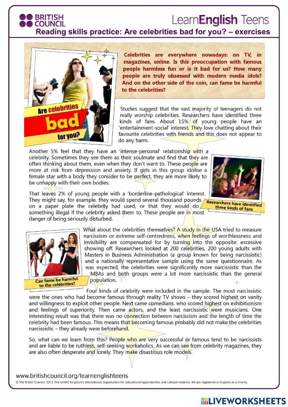 Are Celebrities Bad For You?