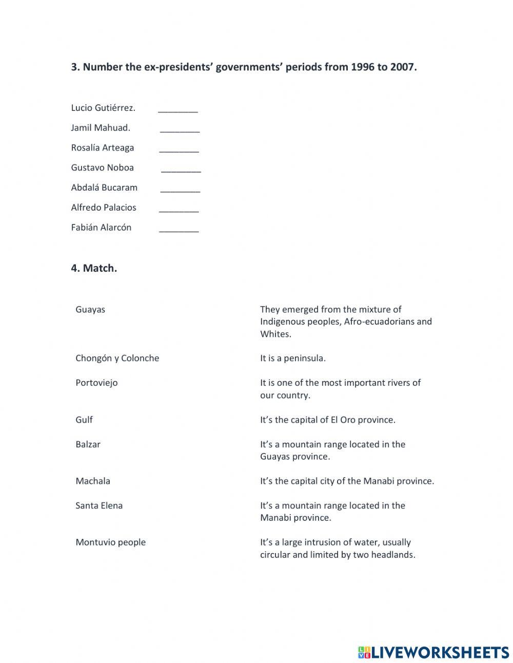 Test social studies 7th 1st semester