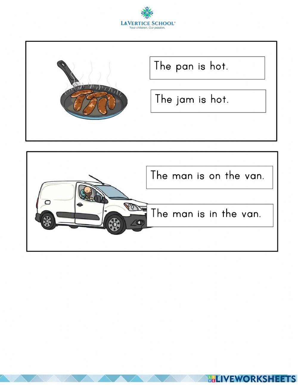 Reading CVC sentences