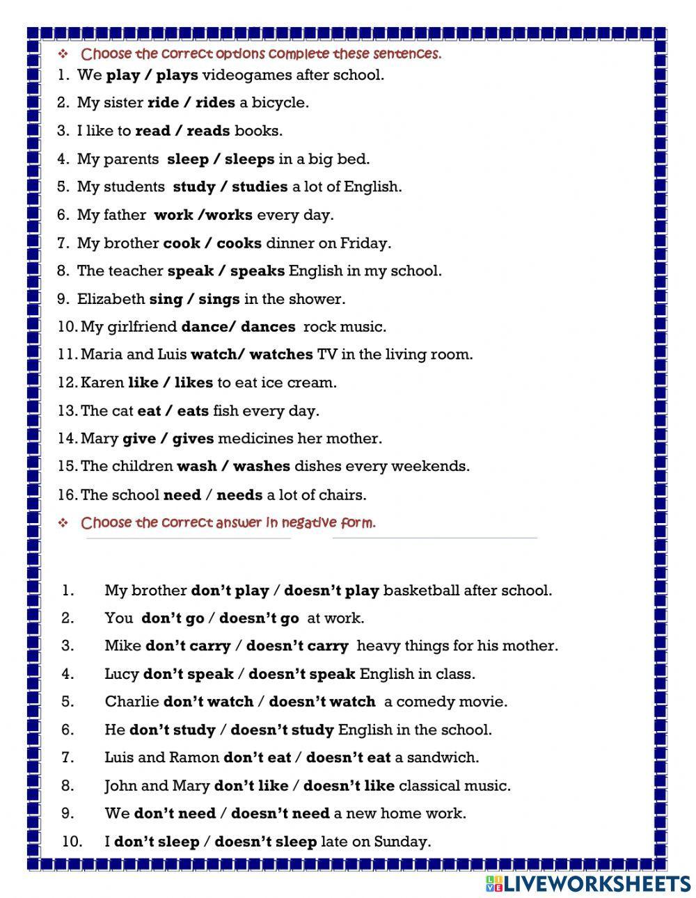 Simple Present Tense