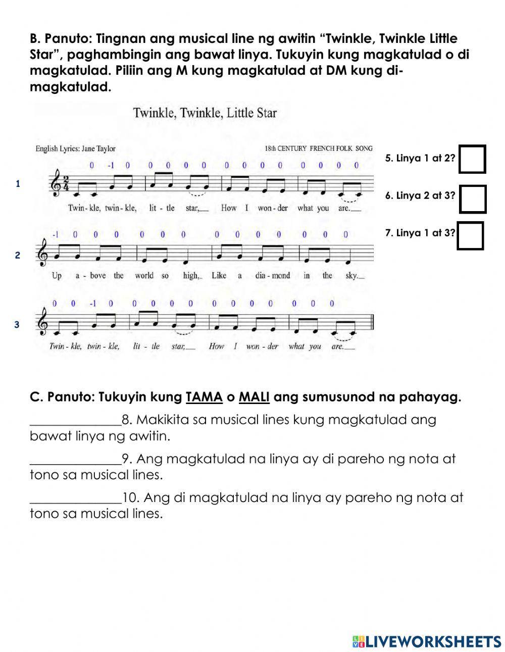 MAPEH Music - Magkatulad at Di Magkatulad