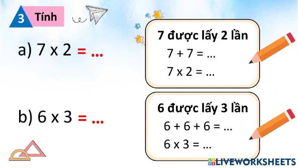 Phép nhân 1,2 - tuần 19