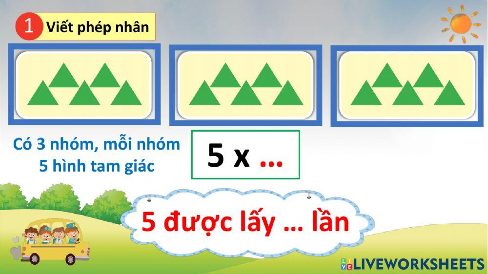 Phép nhân 1,2 - tuần 19