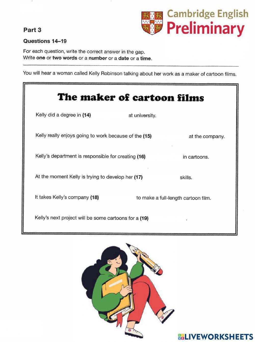 PET Listening parts 3 & 4