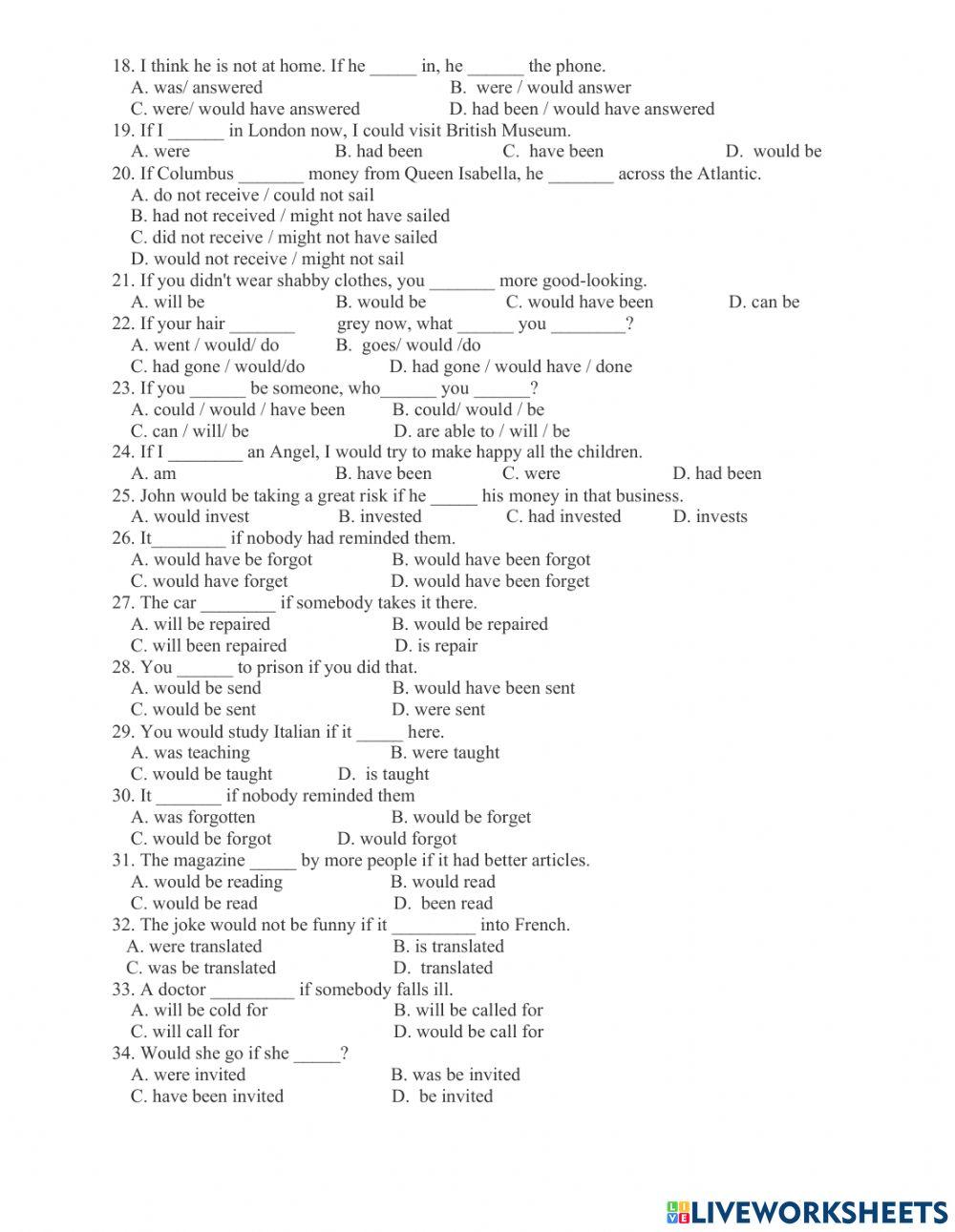 Conditional sentences
