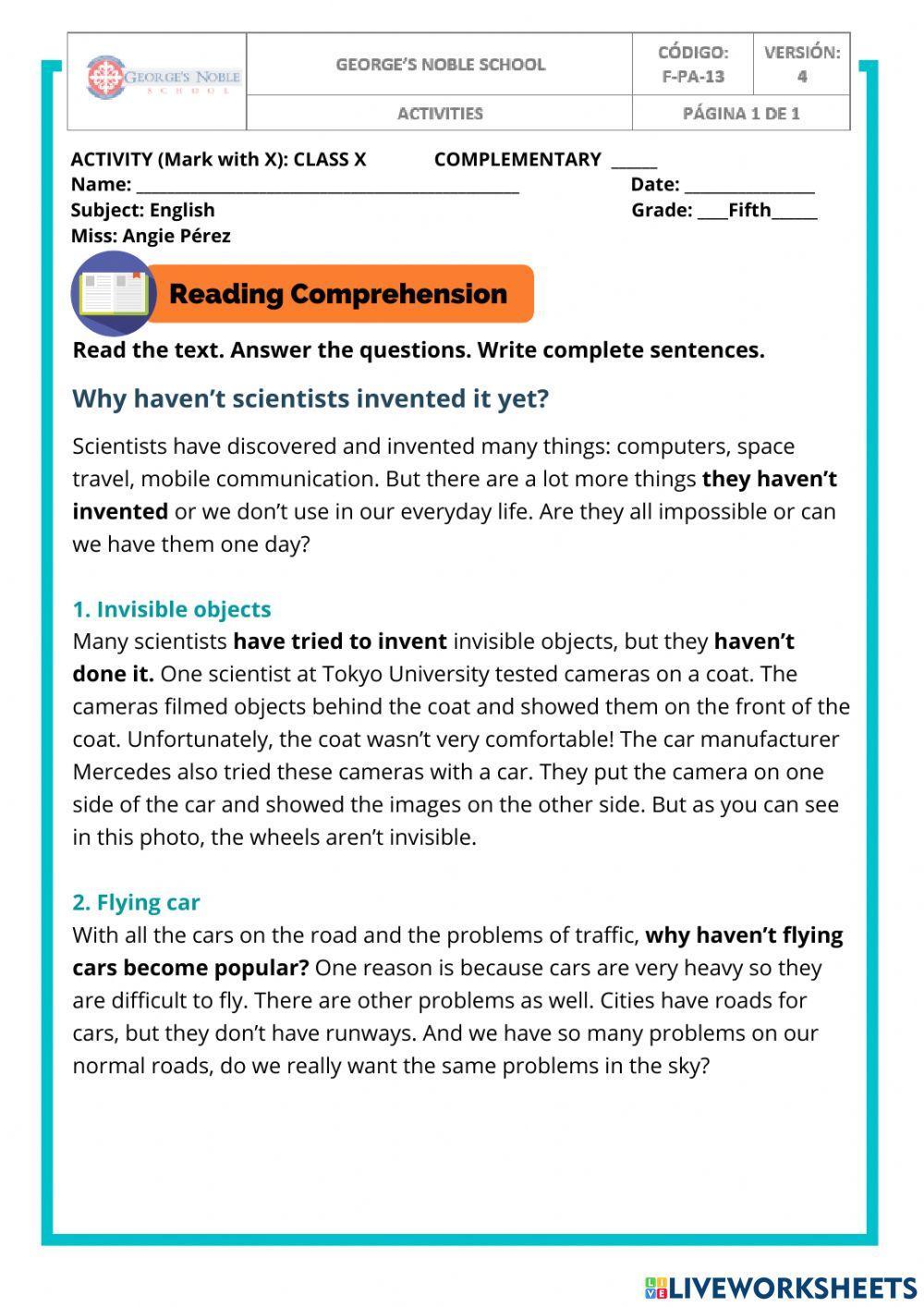 Why haven't scientists invented yet?