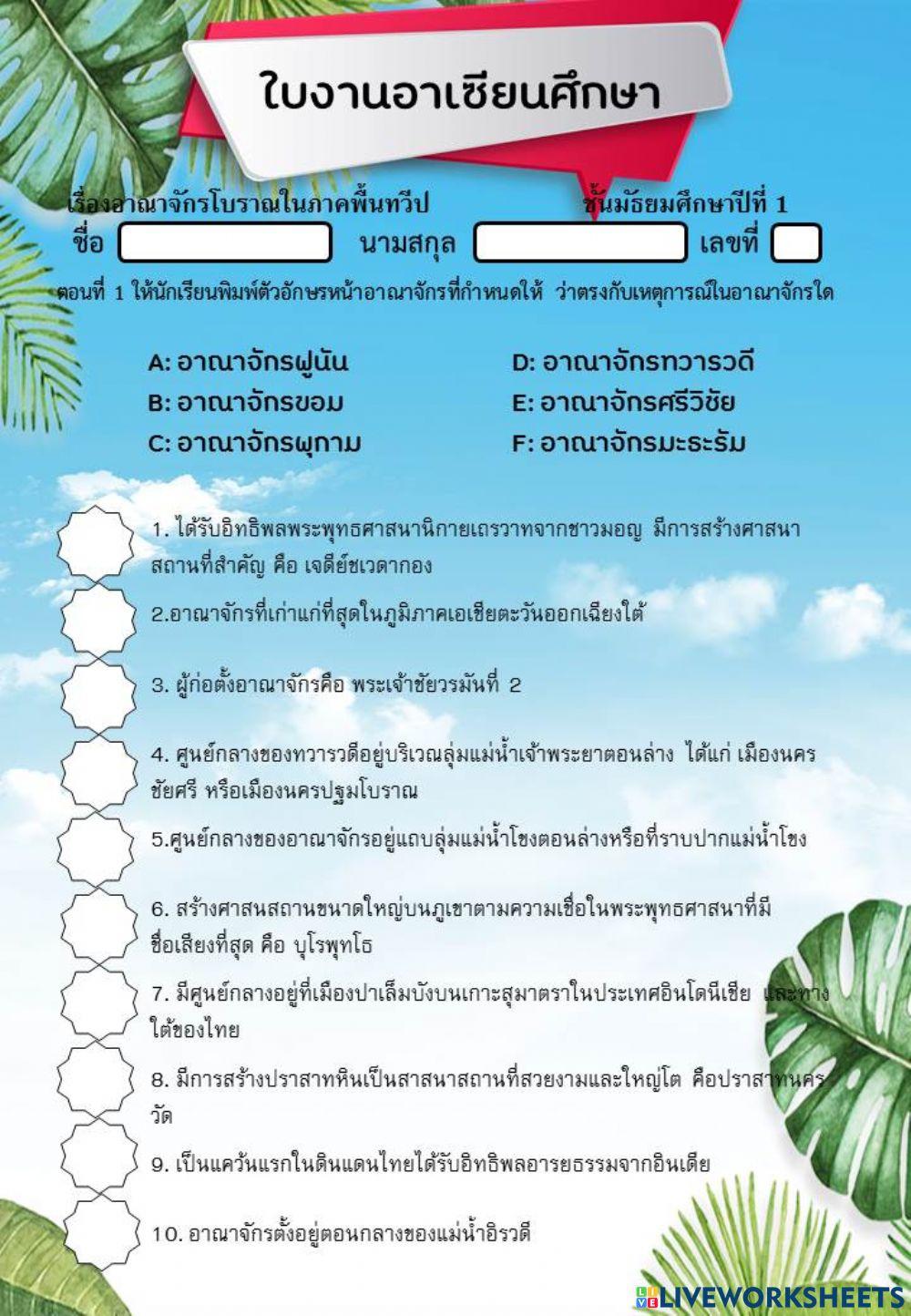 อาณาจักรโบราณภาคพื้นทวีปอาเซียน