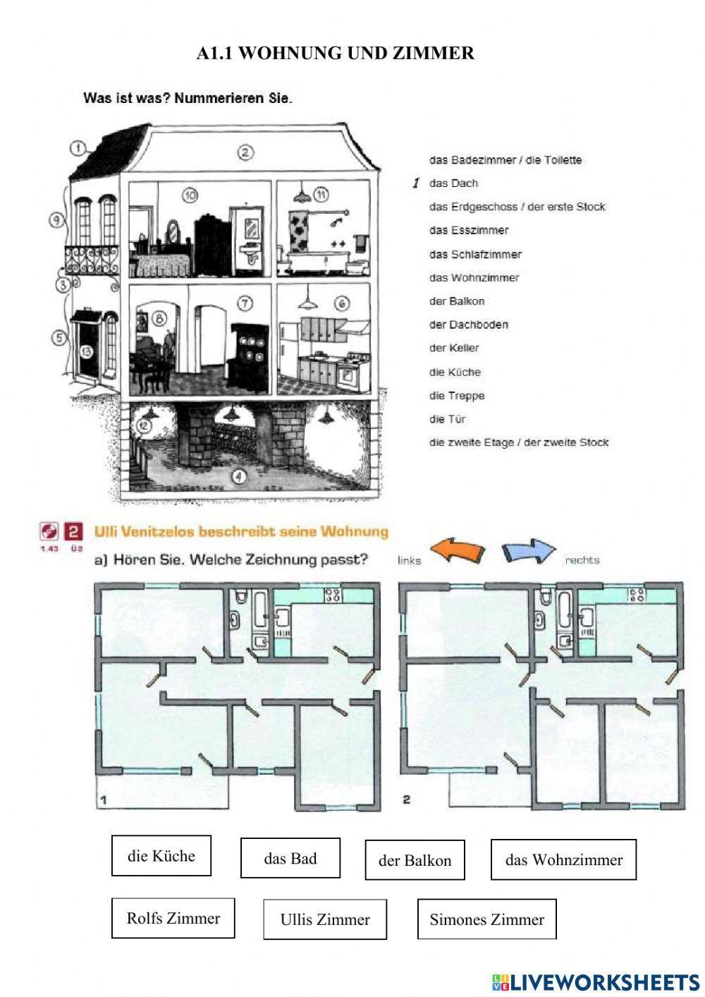 A1.1 Wohnung und Zimmer