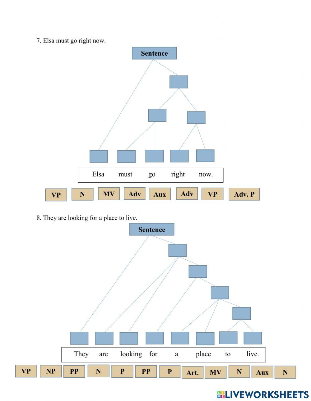 Syntax Tree | Free Interactive Worksheets | 1826962
