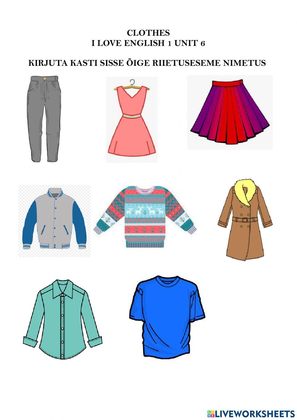 Clothes I love English 1 Unit 6