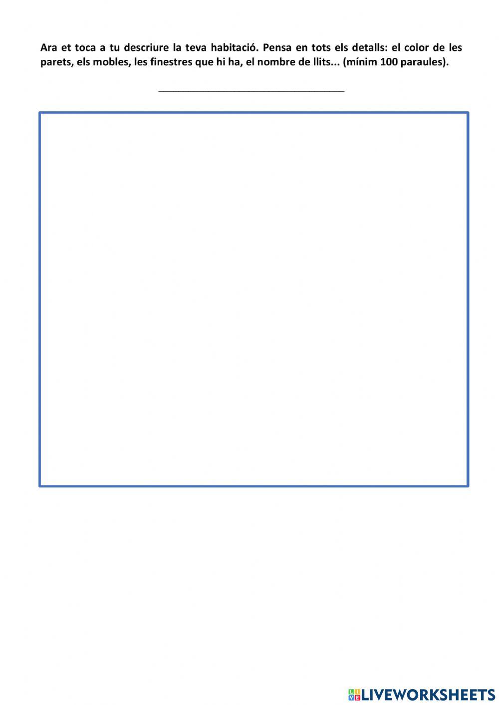 Descrivim la nostra habitació