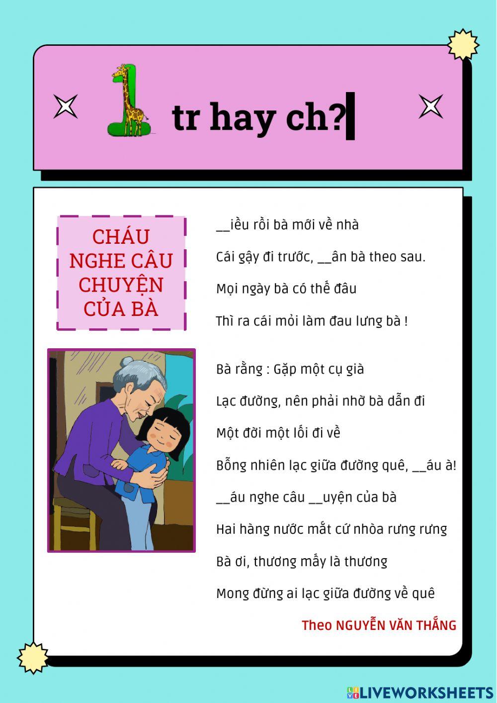 Phiếu bài tập Tiếng Việt tuần 3