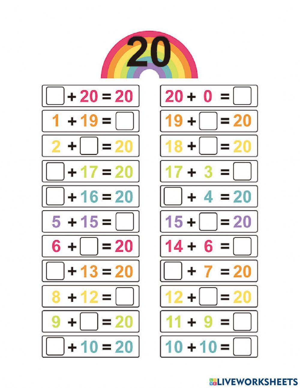 20 Number bonds