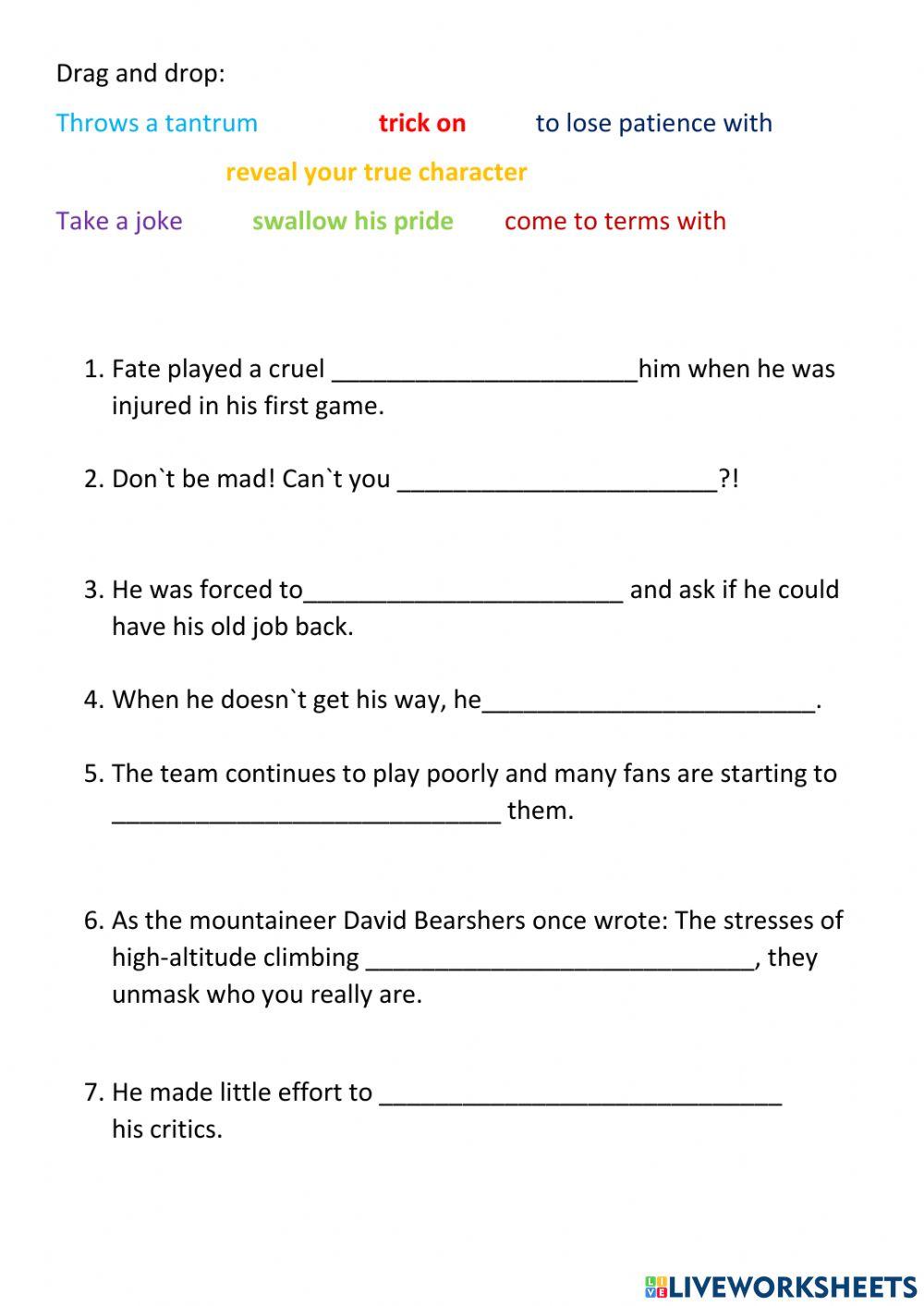 Collocations bahaviour