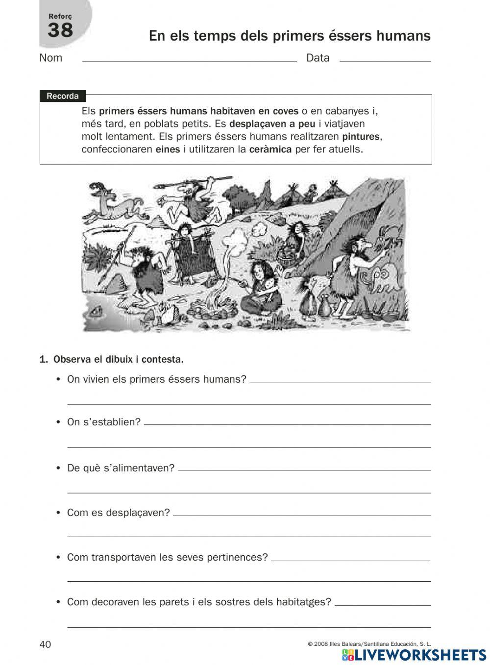 En els temps dels primers éssers humans