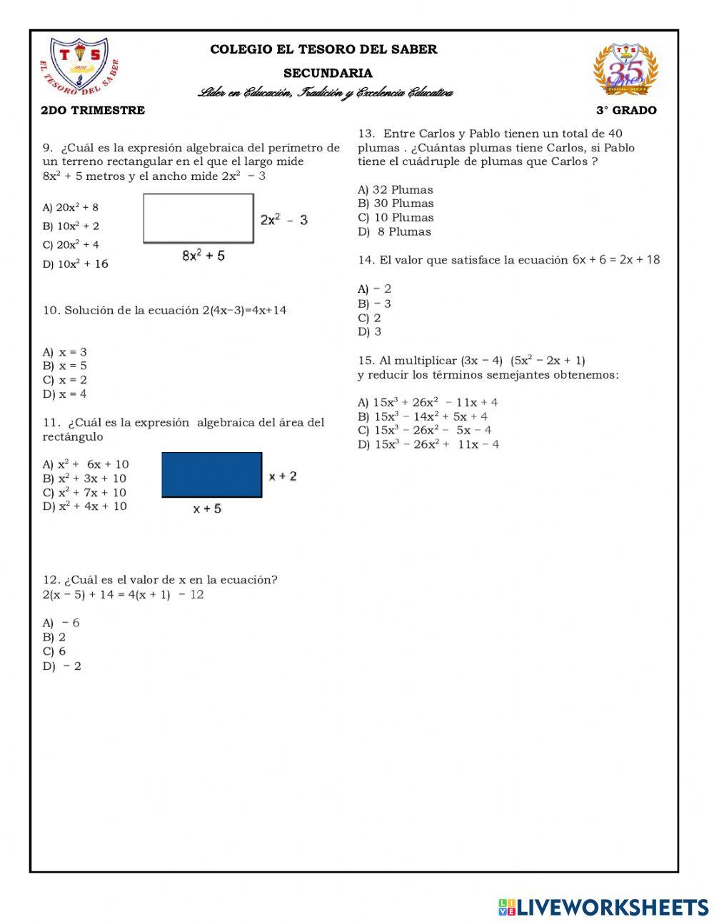 Examen de  simulación