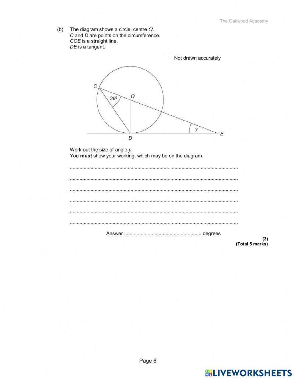 Circle theorem