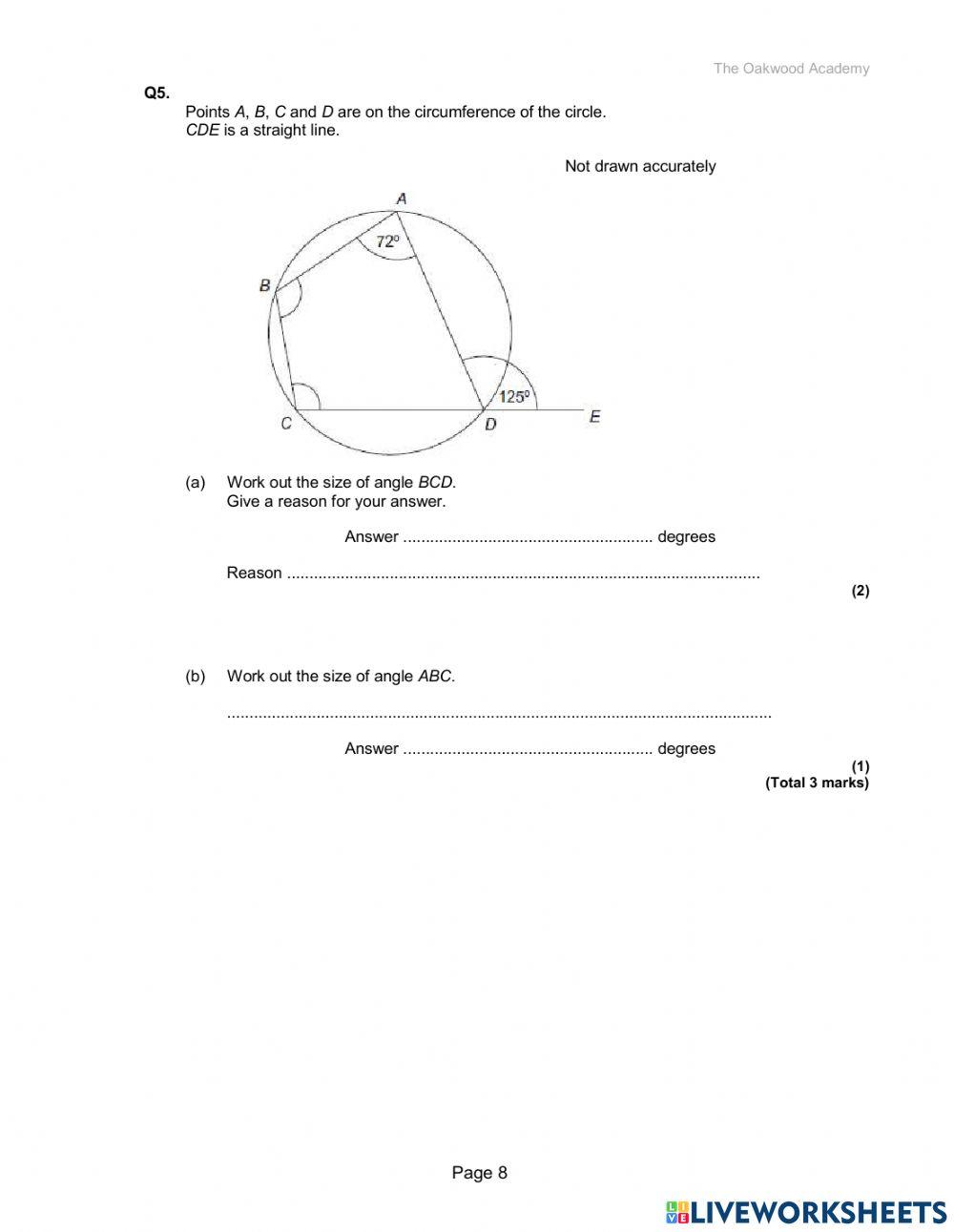 Circle theorem