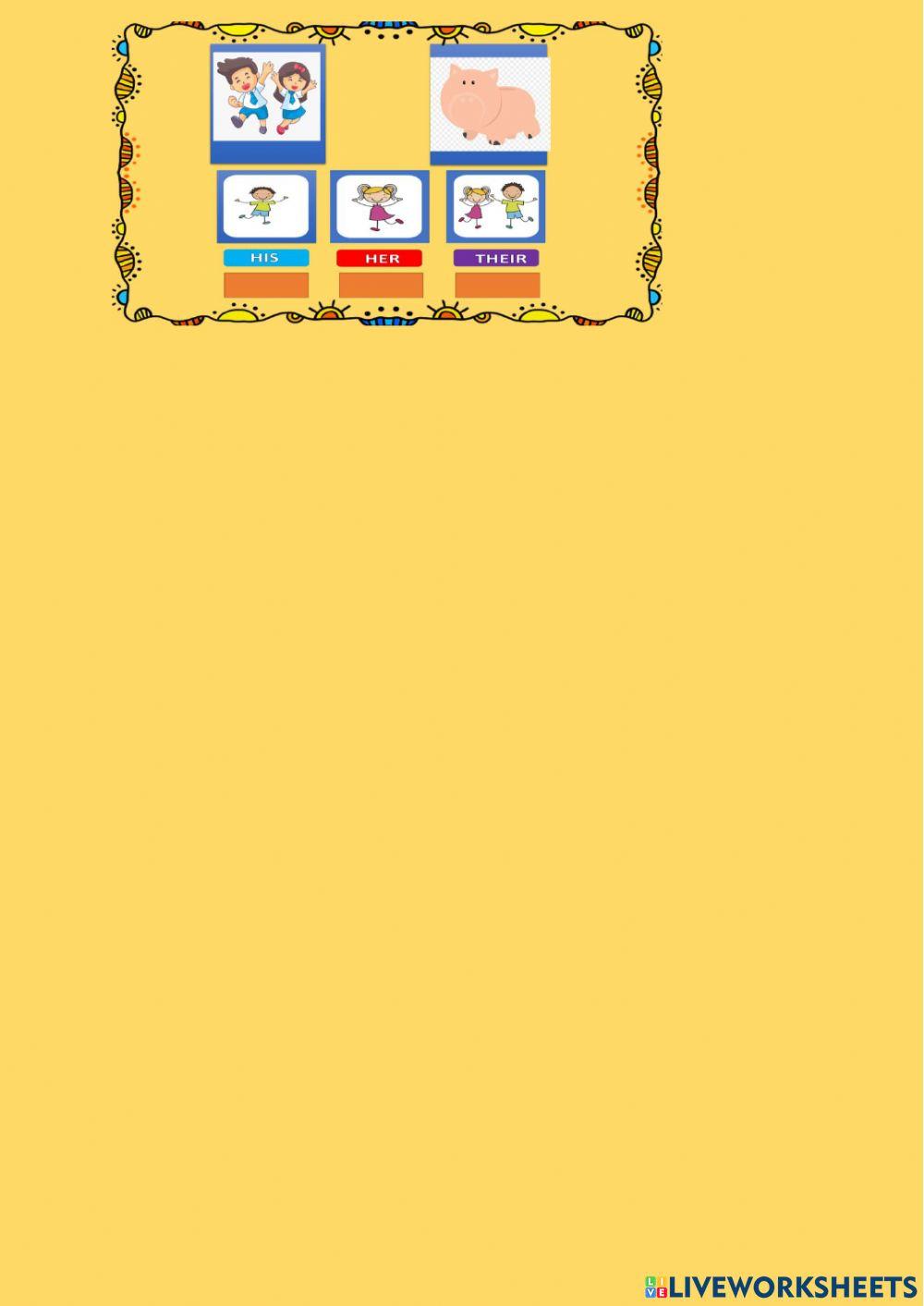 His her their activity | Live Worksheets