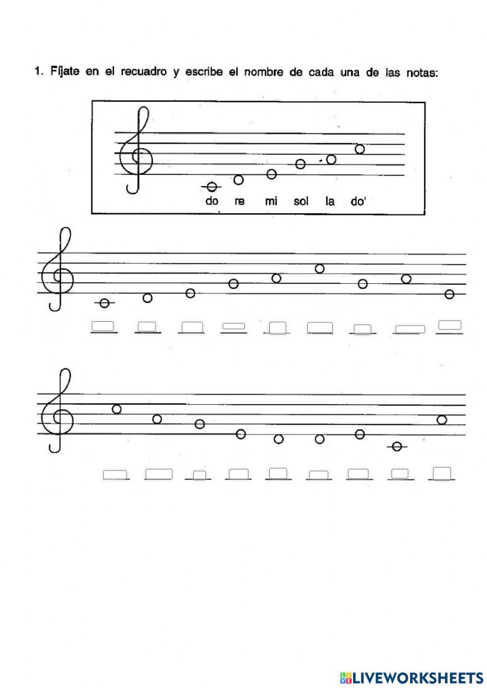 Notas musicales Notas musicales