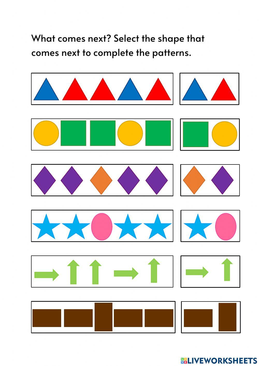 AAB ABB Patterns online exercise for Live Worksheets