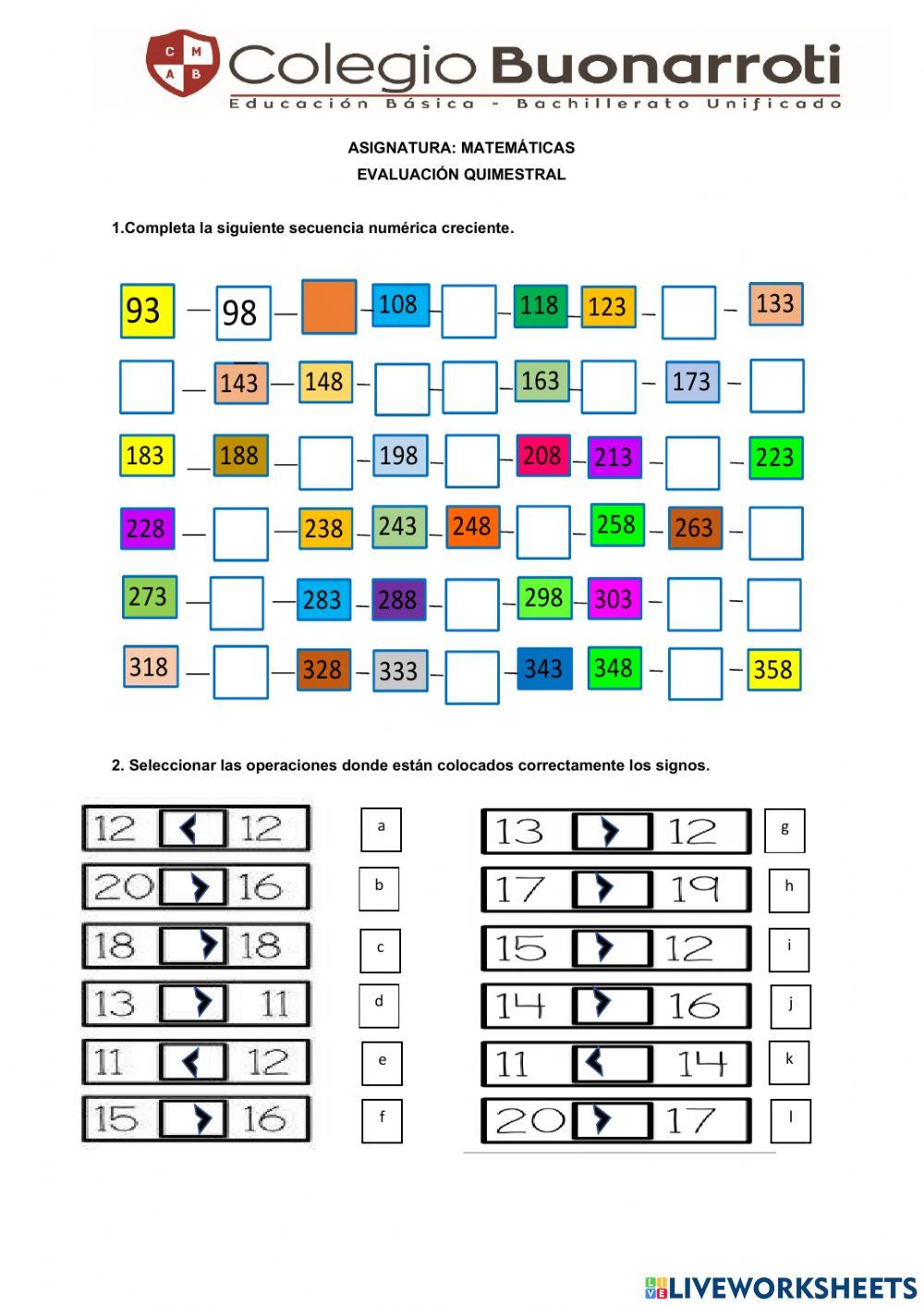 Evalaución 1 QUIMESTRE
